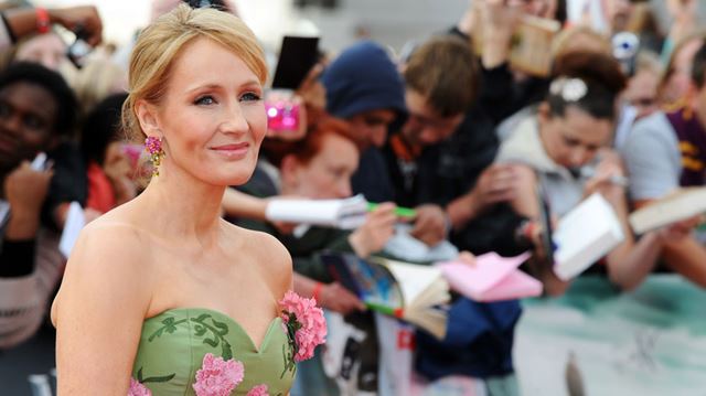 JK Rowling at a Harry Potter premiere